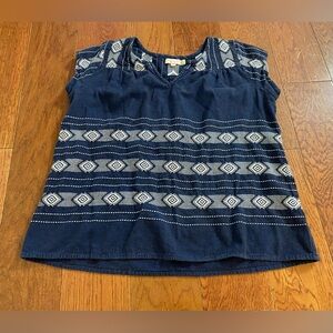 Pink Chicken Embroidered Top